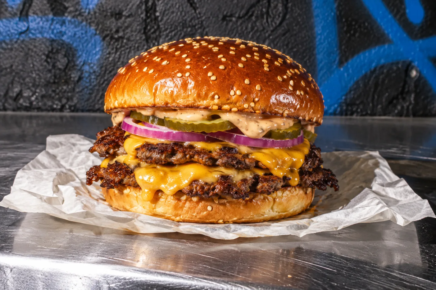 Double smash burger